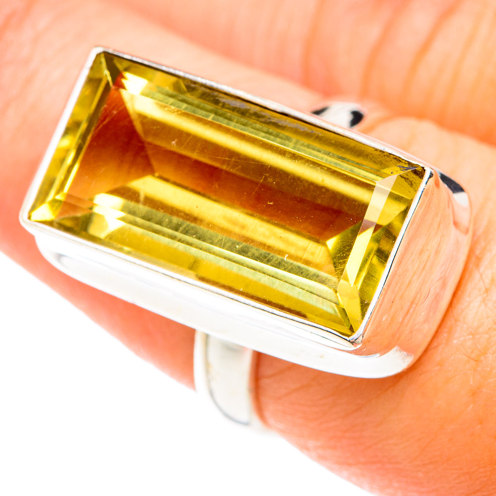 Lemon Quartz Rings handcrafted by Anasilvercos - RING75042