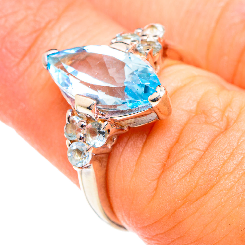 Blue Topaz Rings handcrafted by Anasilvercos - RING75047