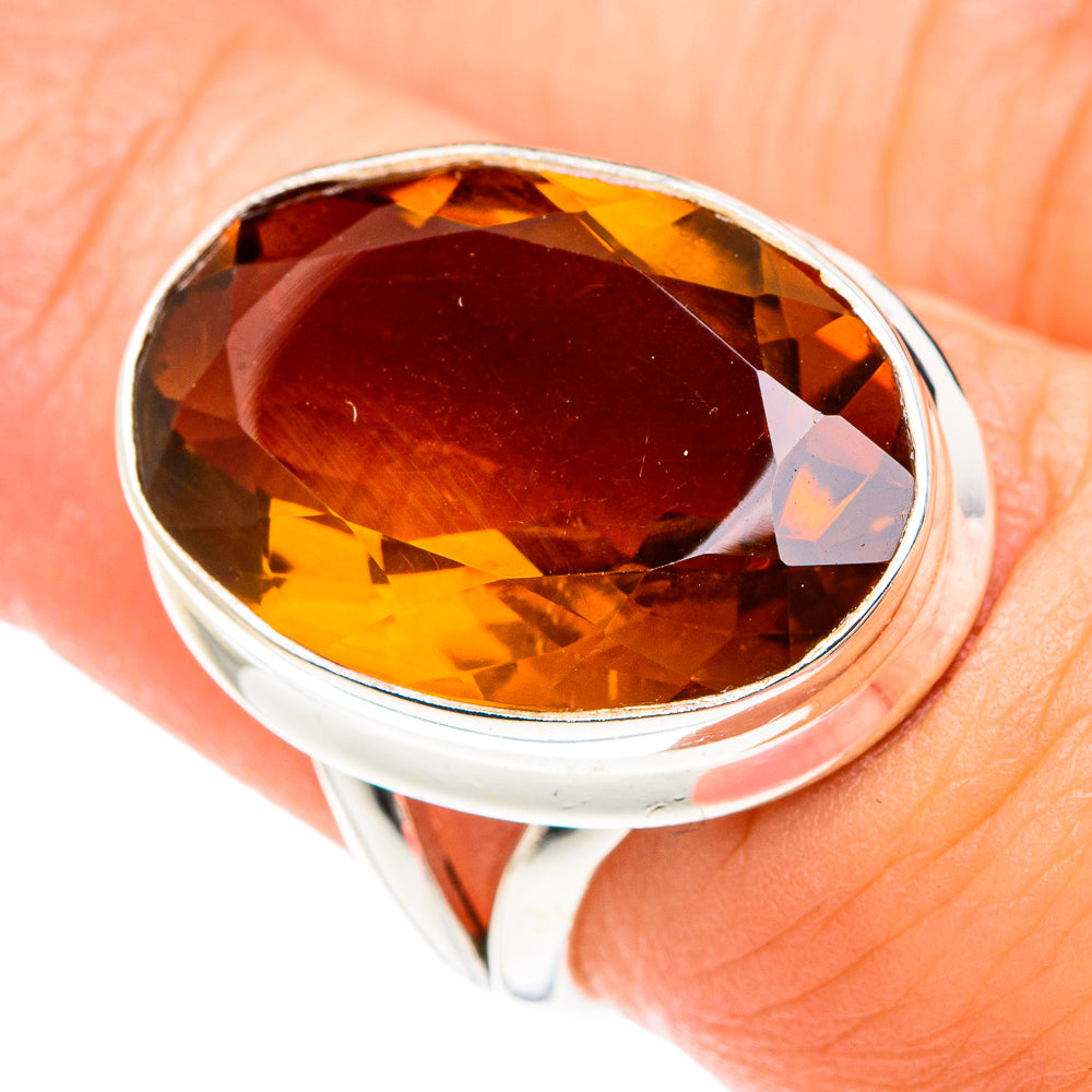 Mandarin Citrine Rings handcrafted by Anasilvercos - RING75056