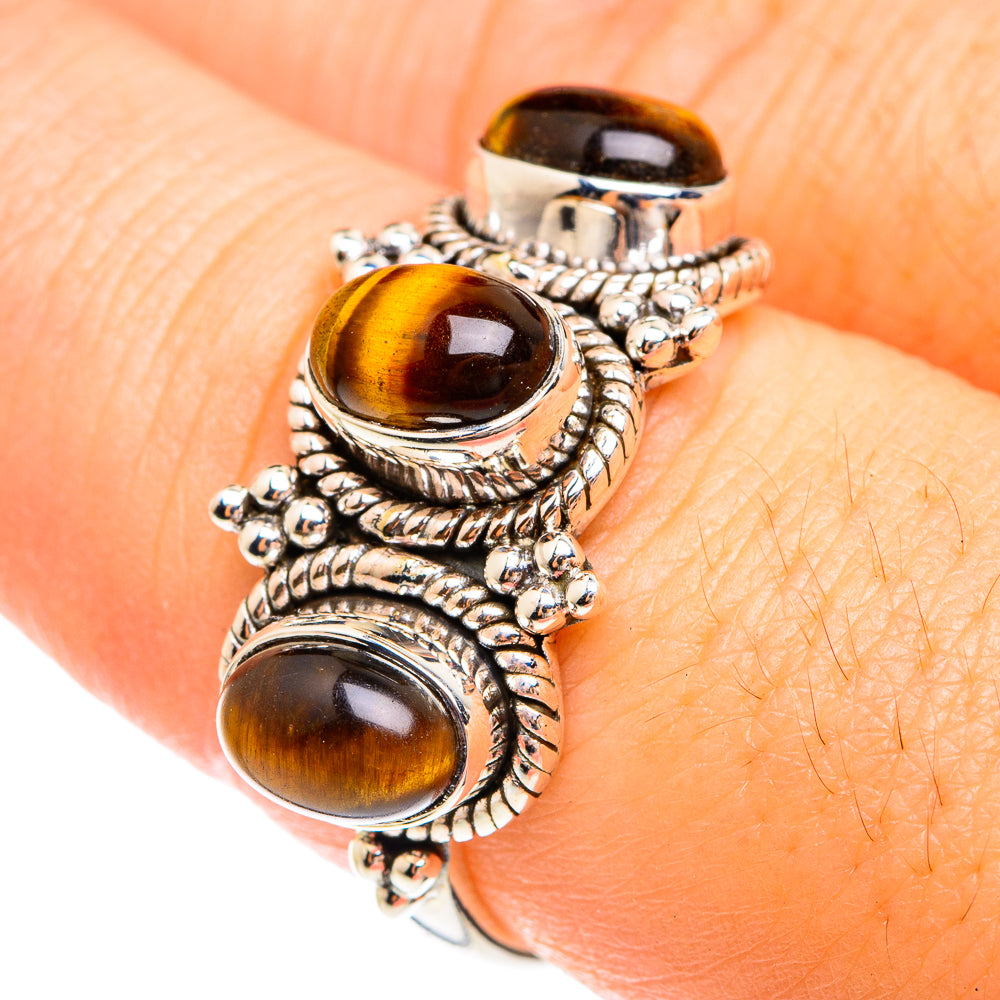 Tiger Eye Rings handcrafted by Anasilvercos - RING75057