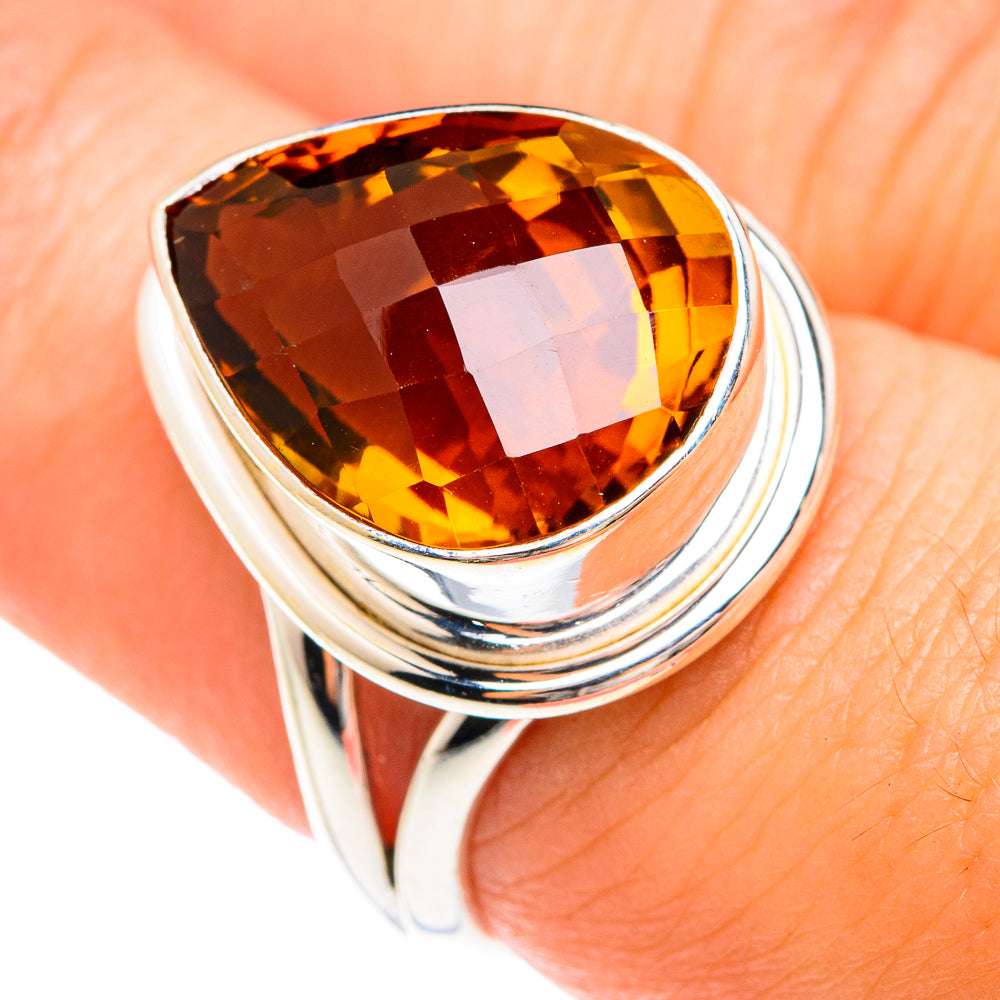 Mandarin Citrine Rings handcrafted by Anasilvercos - RING75058