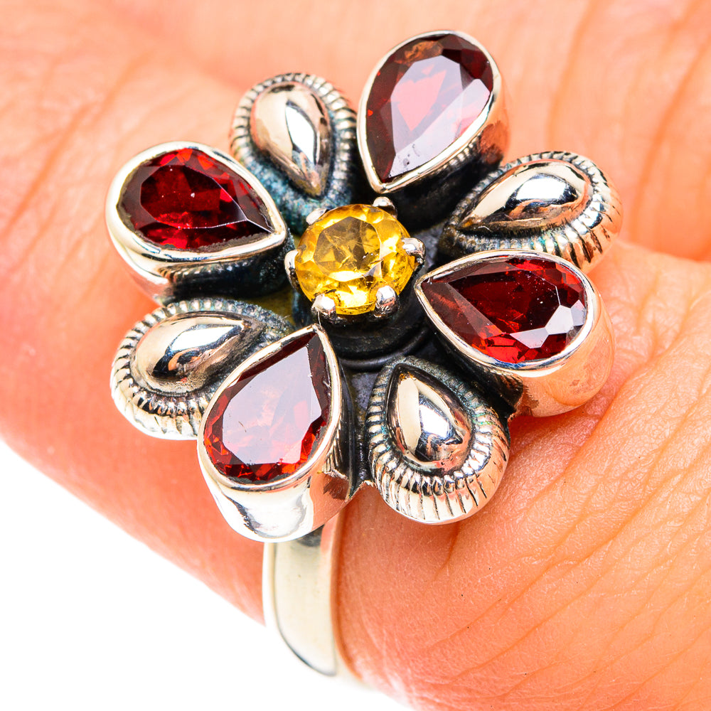 Garnet Rings handcrafted by Anasilvercos - RING75063