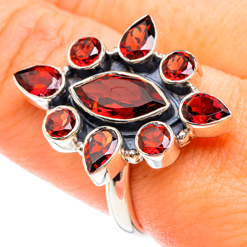 Garnet Rings handcrafted by Anasilvercos - RING75064