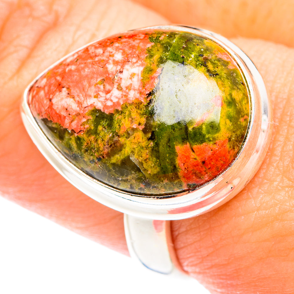 Unakite Rings handcrafted by Anasilvercos - RING75073