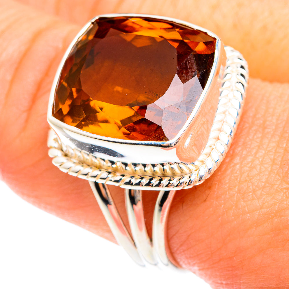 Mandarin Citrine Rings handcrafted by Anasilvercos - RING75089
