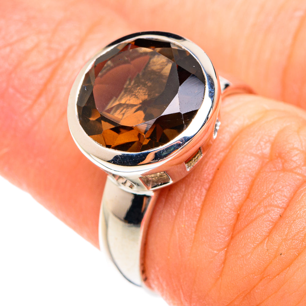 Smoky Quartz Rings handcrafted by Anasilvercos - RING75090