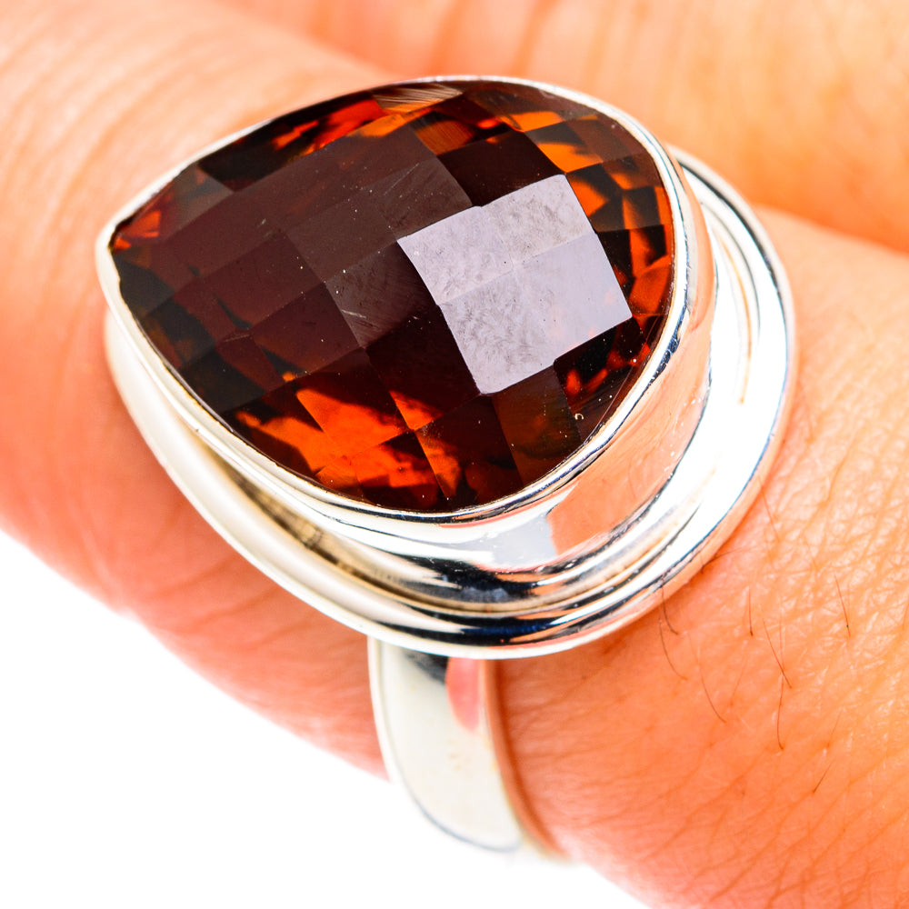 Smoky Quartz Rings handcrafted by Anasilvercos - RING75091