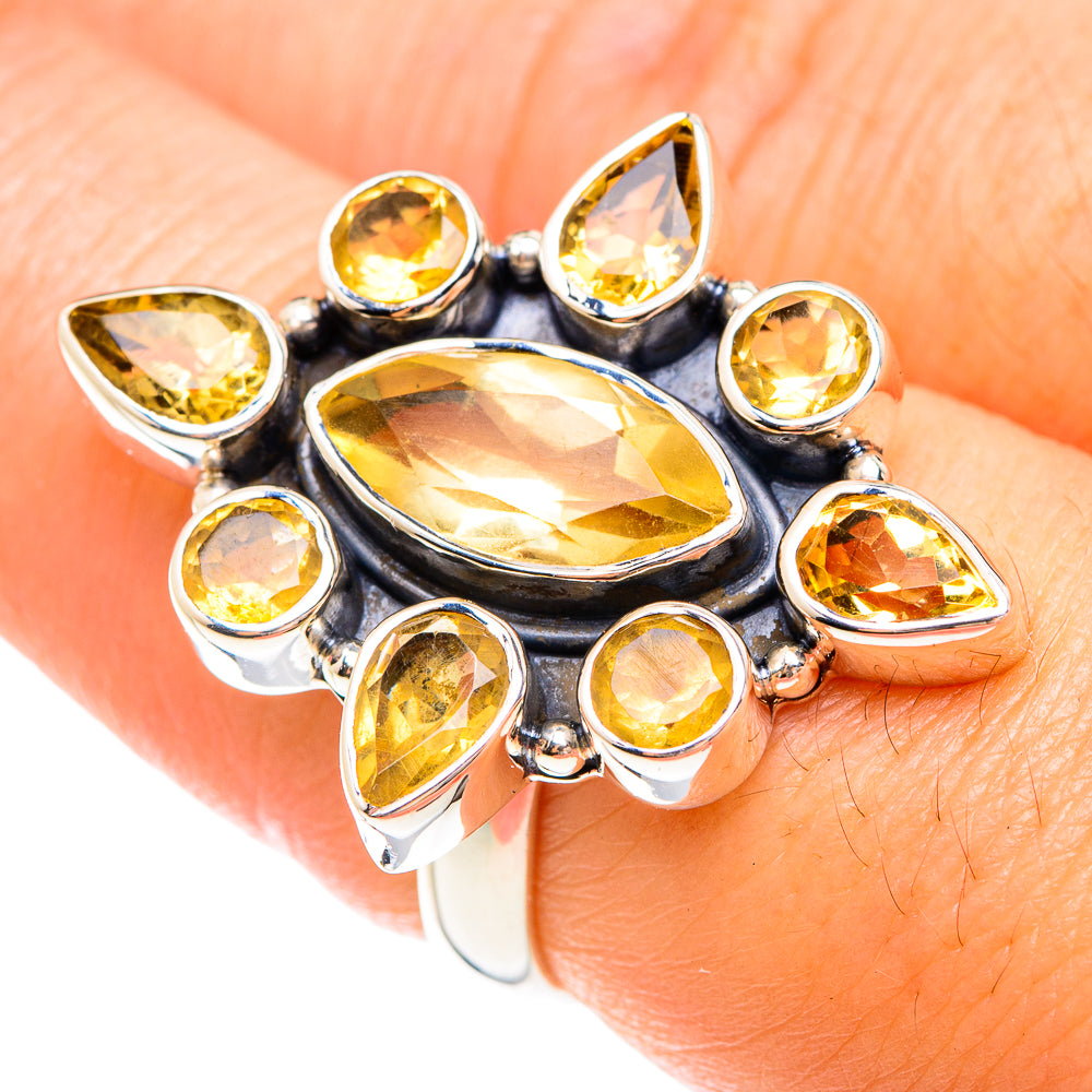Citrine Rings handcrafted by Anasilvercos - RING75093
