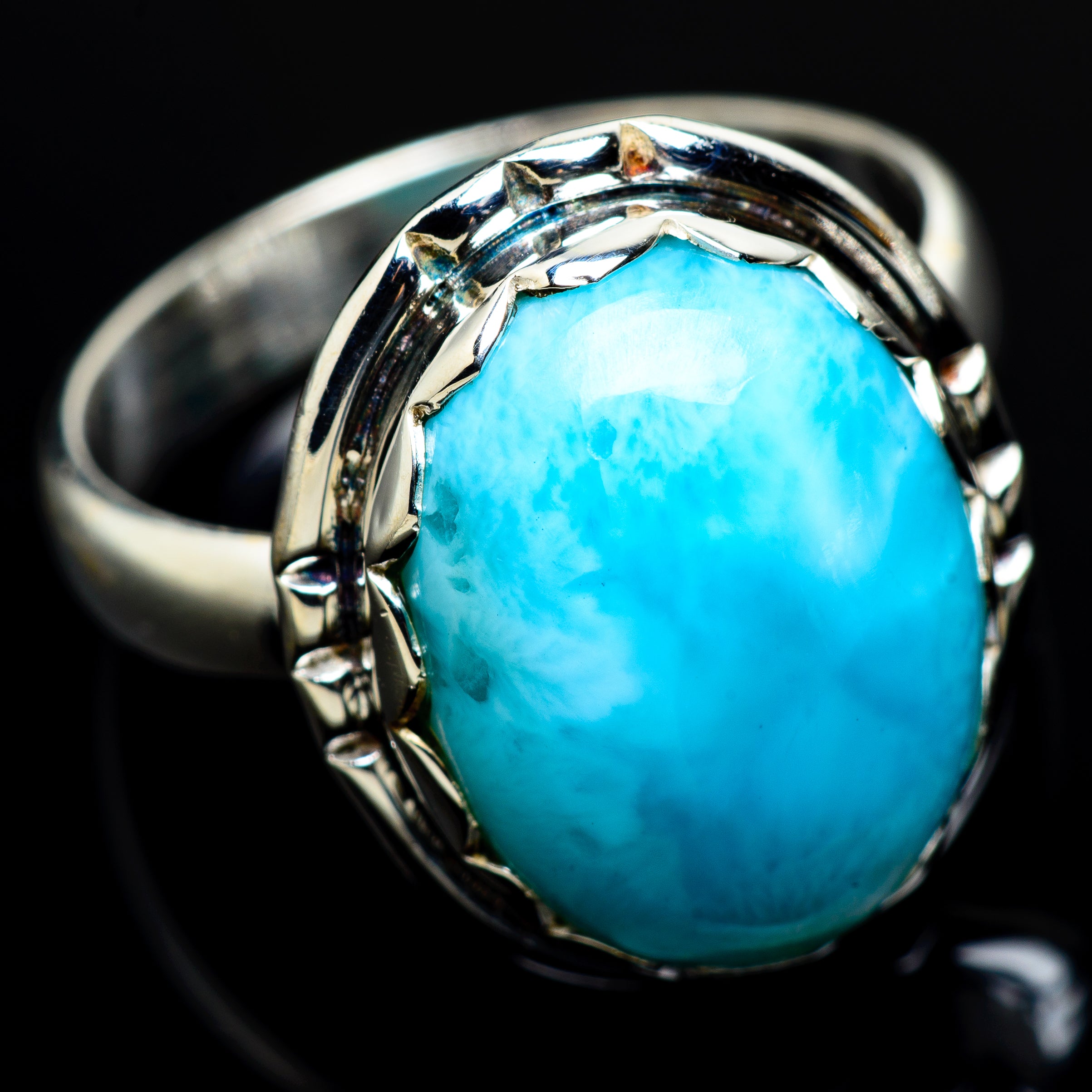 Larimar Rings handcrafted by Anasilvercos - RING7511