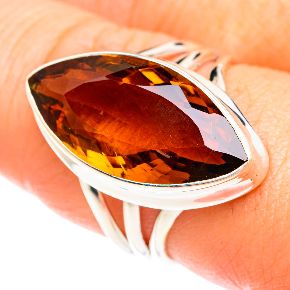 Mandarin Citrine Rings handcrafted by Anasilvercos - RING75122