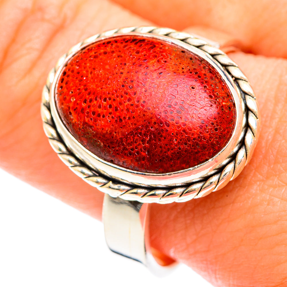 Sponge Coral Rings handcrafted by Anasilvercos - RING75123