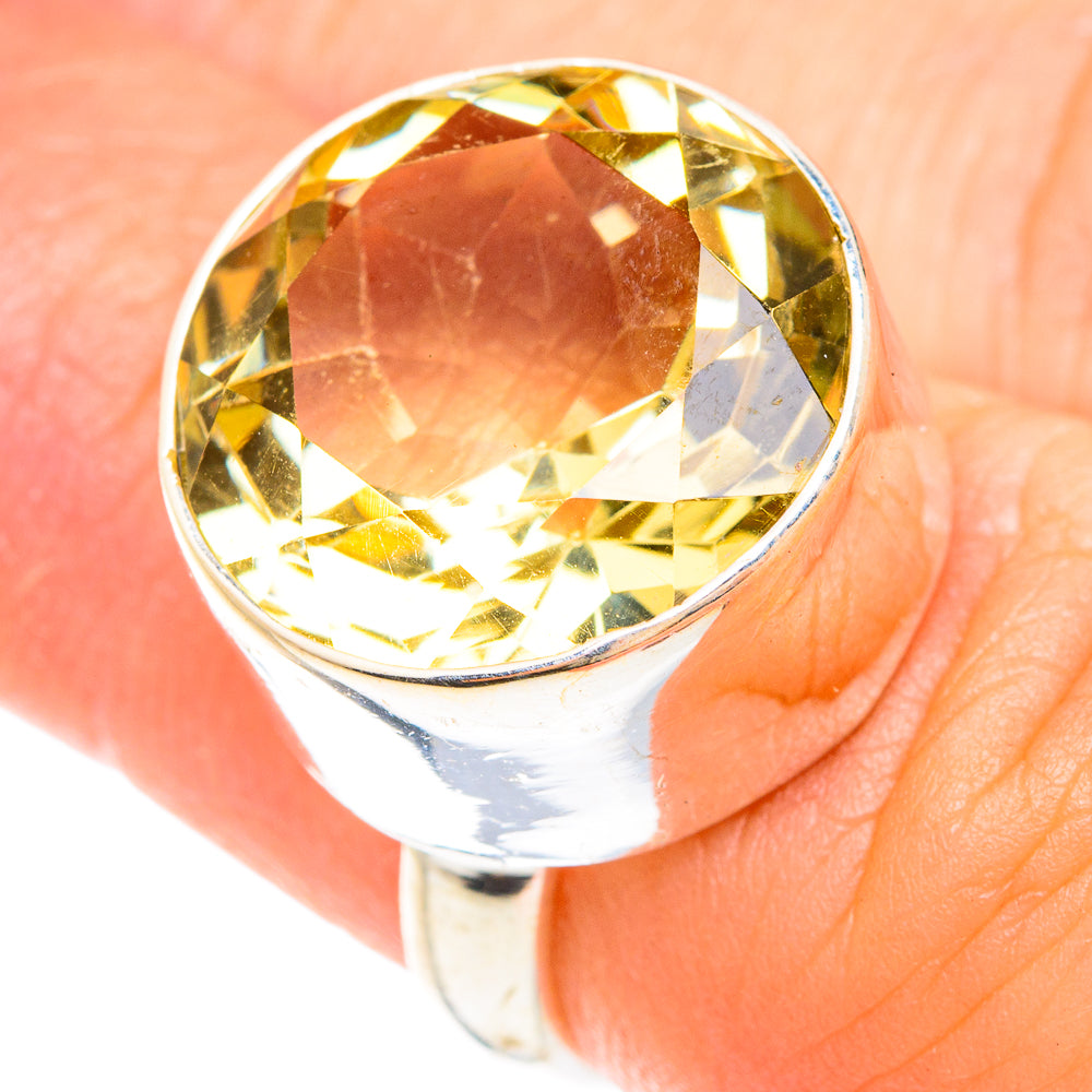 Lemon Quartz Rings handcrafted by Anasilvercos - RING75136