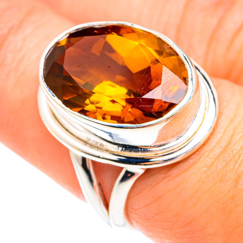 Mandarin Citrine Rings handcrafted by Anasilvercos - RING75149