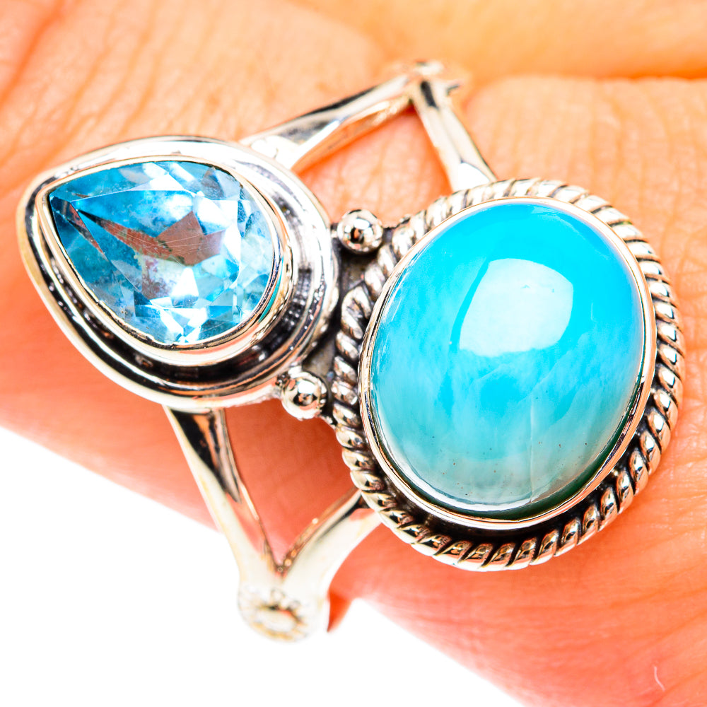 Larimar Rings handcrafted by Anasilvercos - RING75171