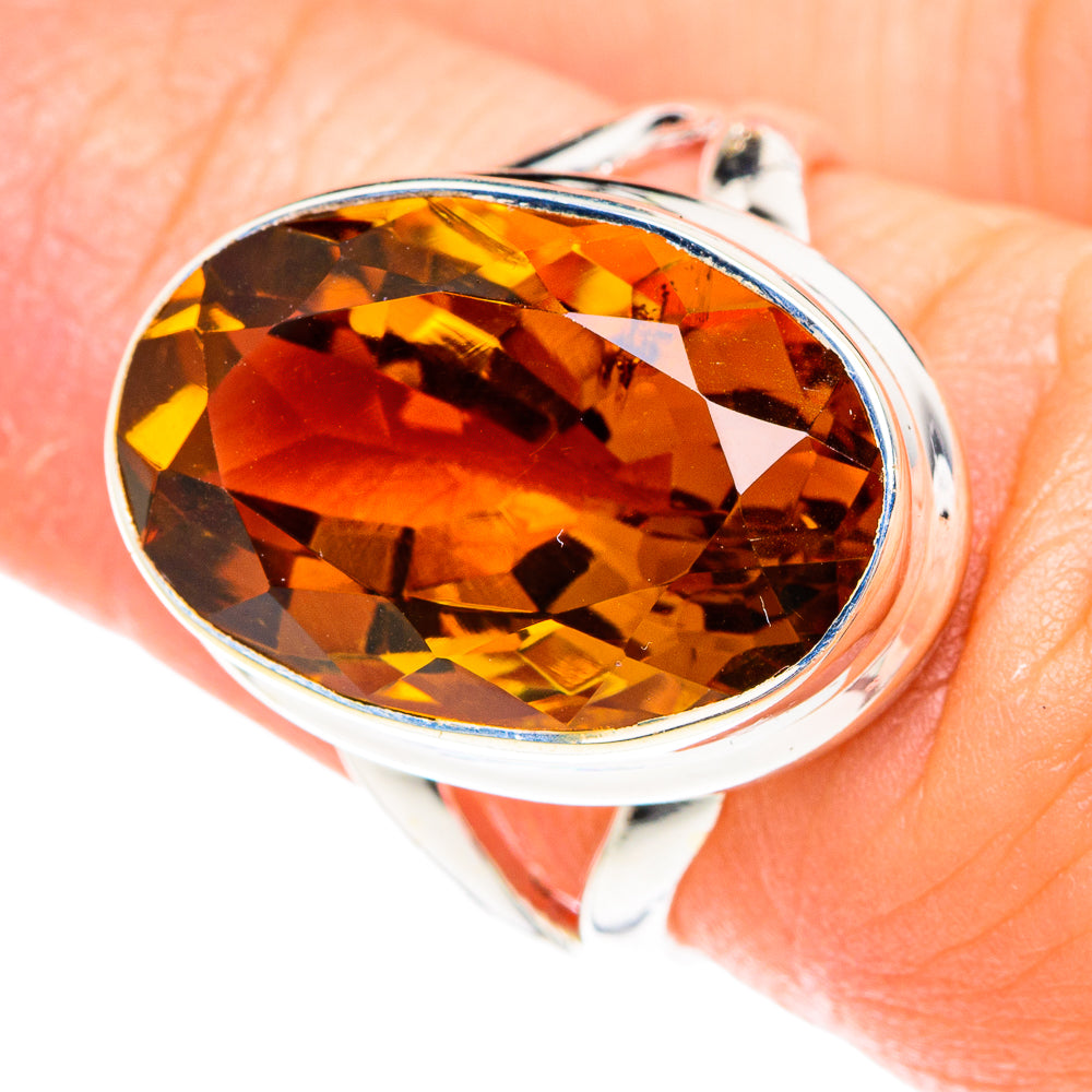 Mandarin Citrine Rings handcrafted by Anasilvercos - RING75179