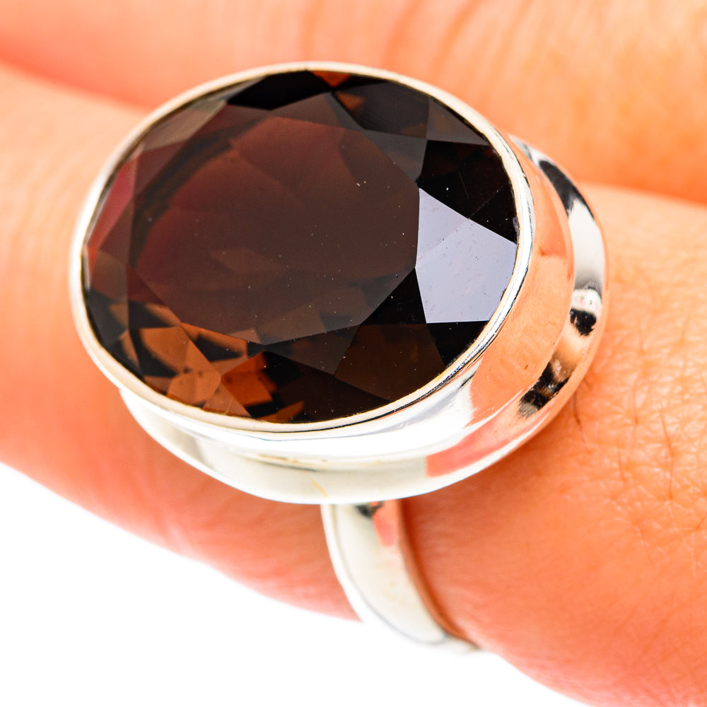 Smoky Quartz Rings handcrafted by Anasilvercos - RING75204
