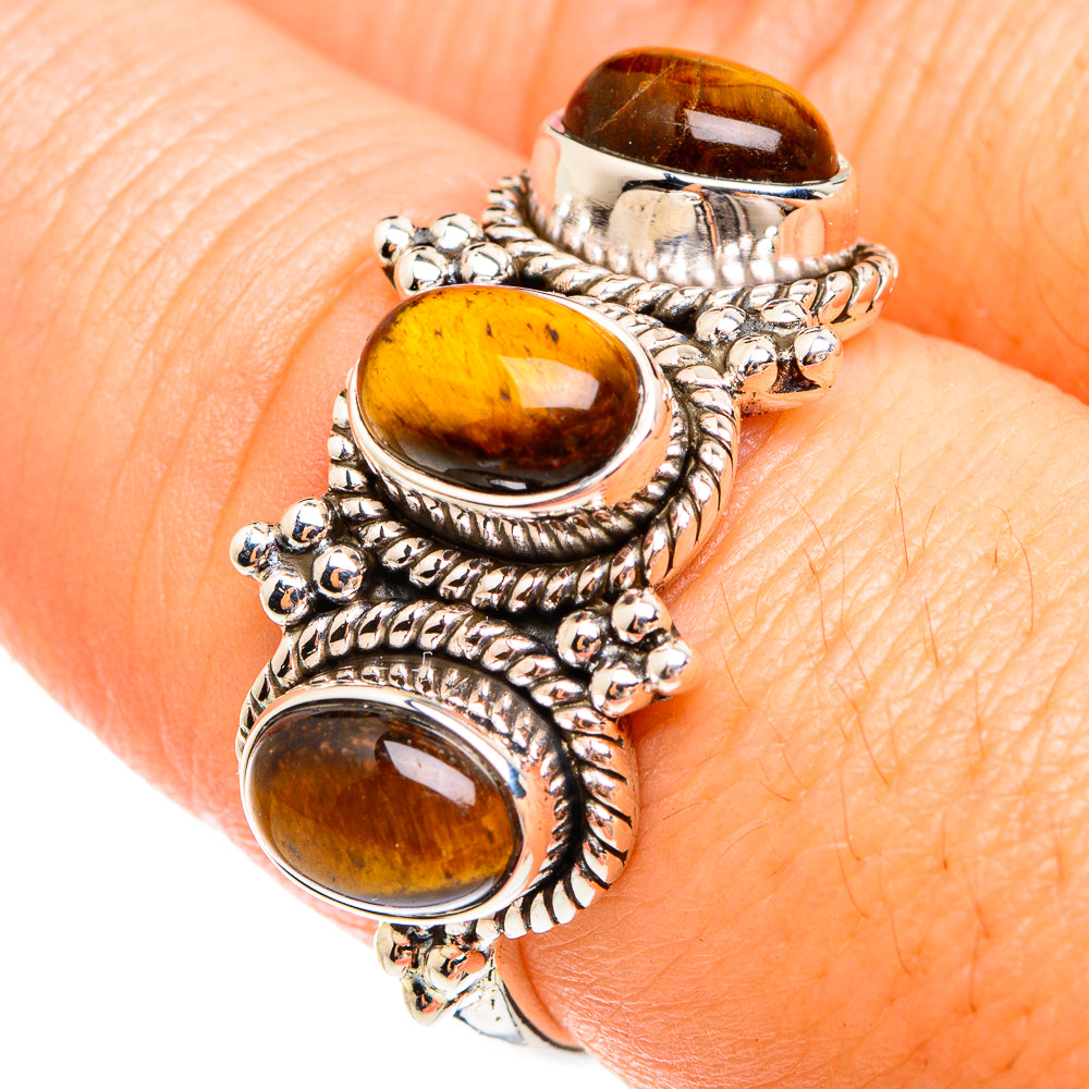 Tiger Eye Rings handcrafted by Anasilvercos - RING75205