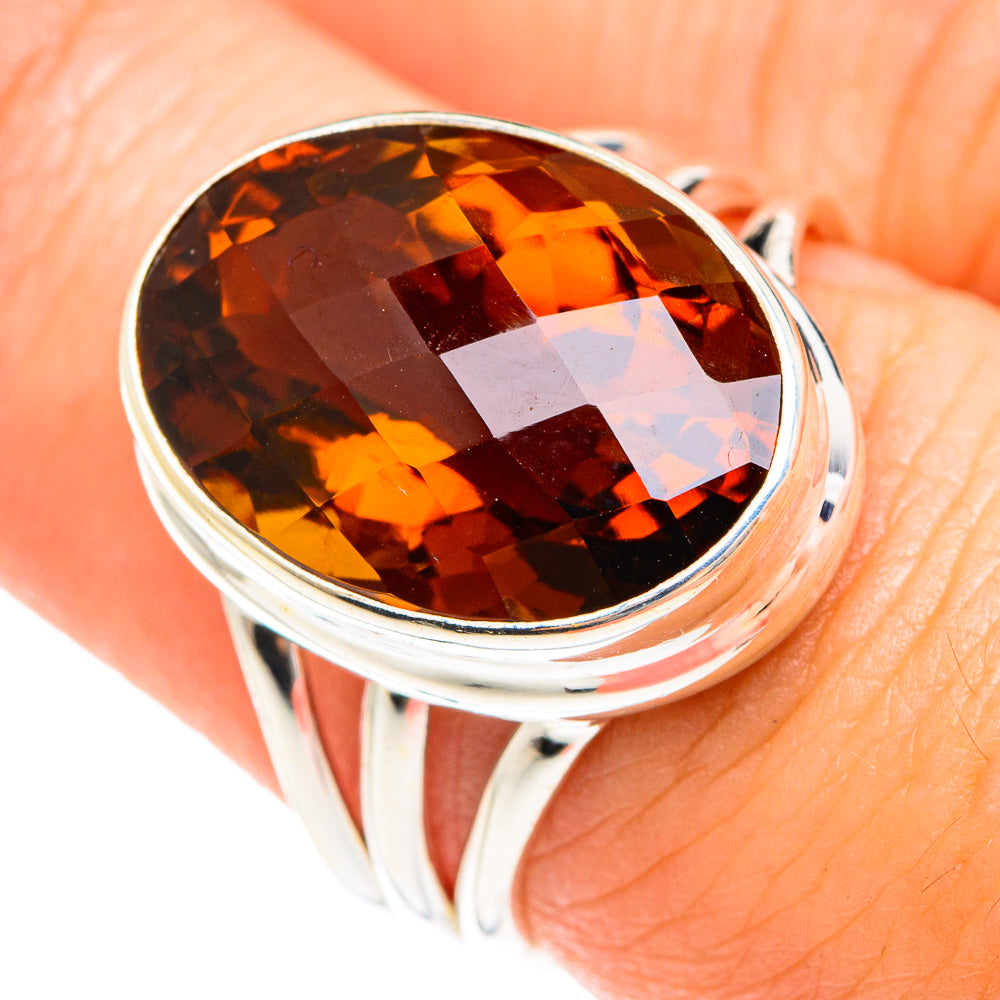 Mandarin Citrine Rings handcrafted by Anasilvercos - RING75207