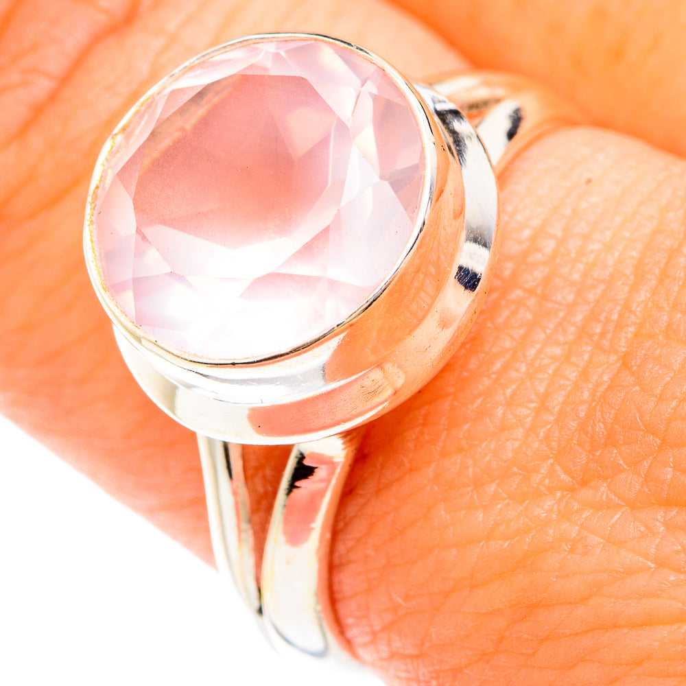 Rose Quartz Rings handcrafted by Anasilvercos - RING75211