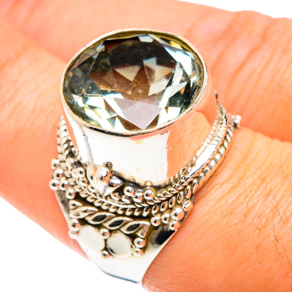 Green Amethyst Rings handcrafted by Anasilvercos - RING75227