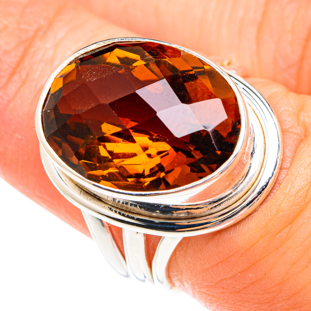 Mandarin Citrine Rings handcrafted by Anasilvercos - RING75230