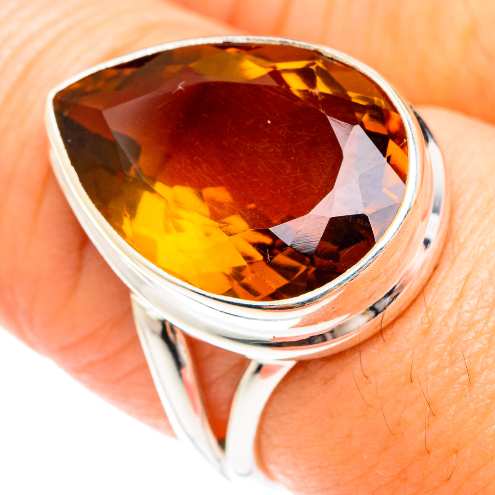 Mandarin Citrine Rings handcrafted by Anasilvercos - RING75232