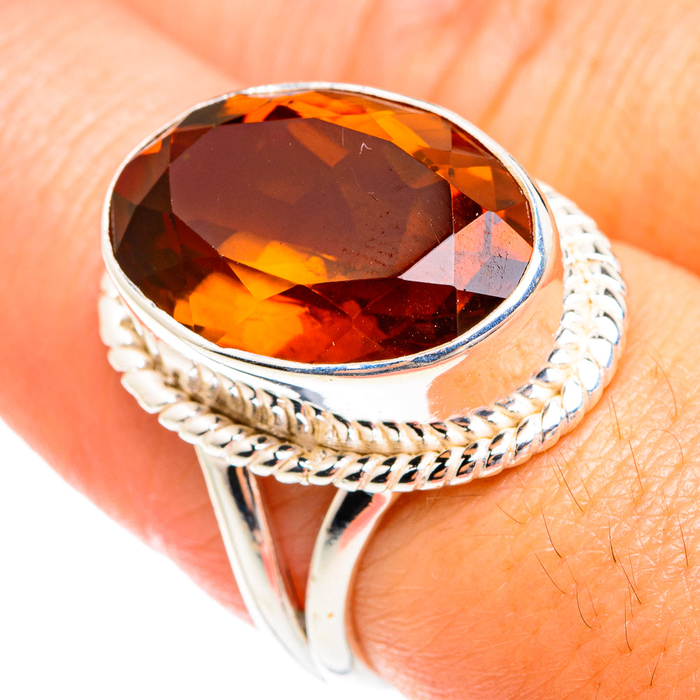 Mandarin Citrine Rings handcrafted by Anasilvercos - RING75256