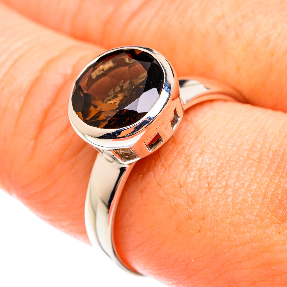 Smoky Quartz Rings handcrafted by Anasilvercos - RING75258