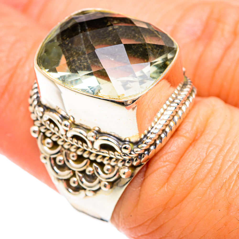 Green Amethyst Rings handcrafted by Anasilvercos - RING75279