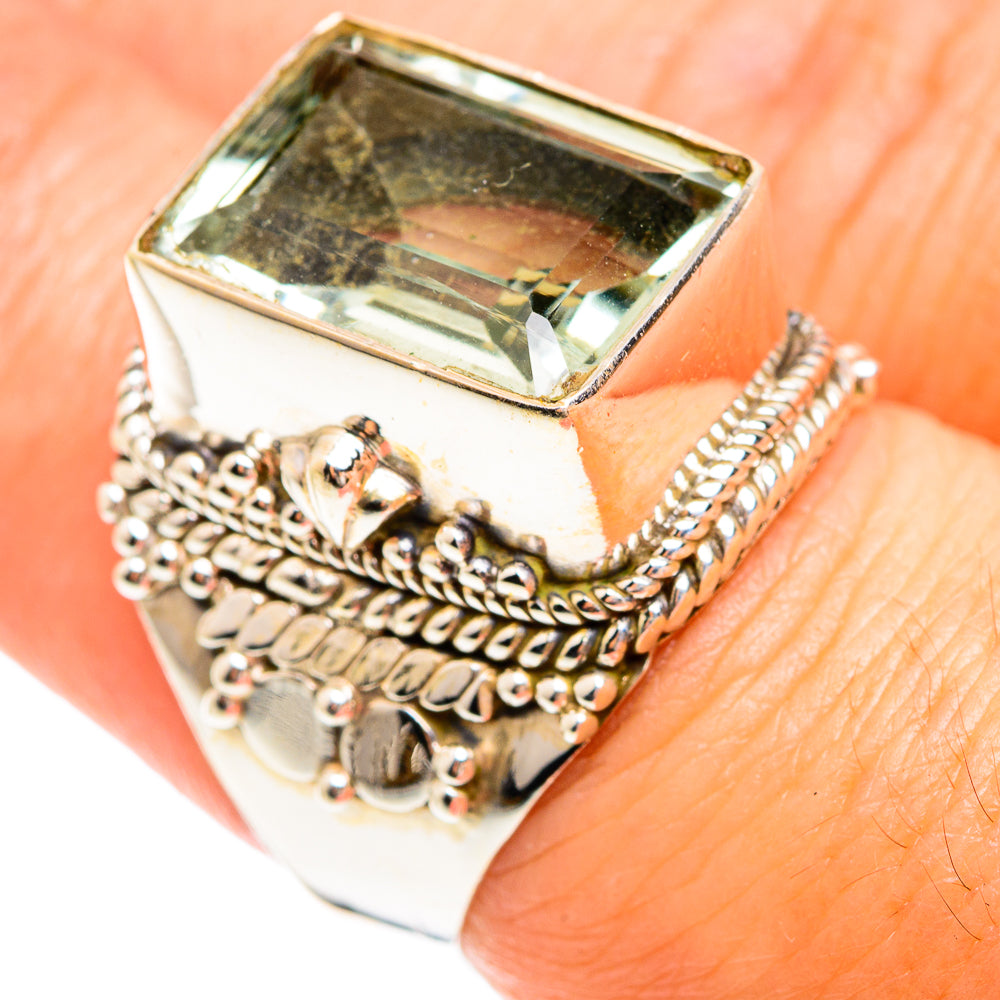 Green Amethyst Rings handcrafted by Anasilvercos - RING75281