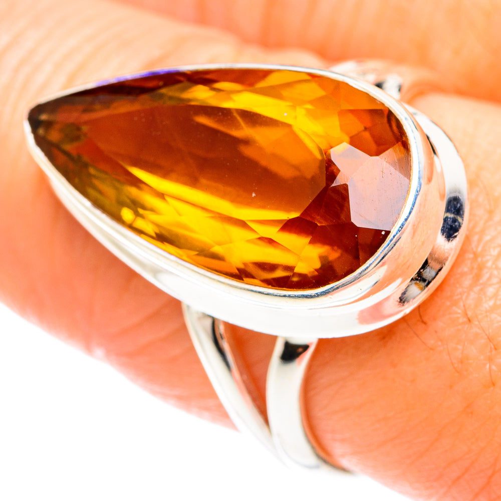 Mandarin Citrine Rings handcrafted by Anasilvercos - RING75282