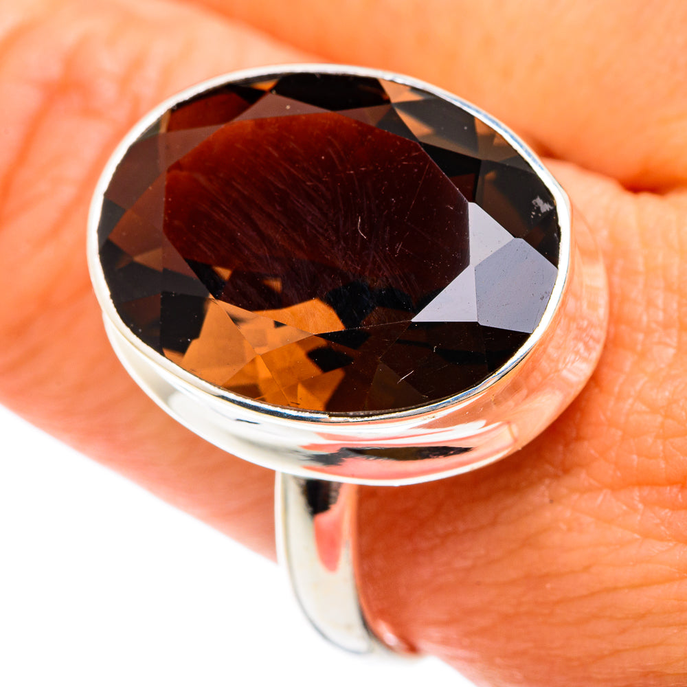 Smoky Quartz Rings handcrafted by Anasilvercos - RING75283