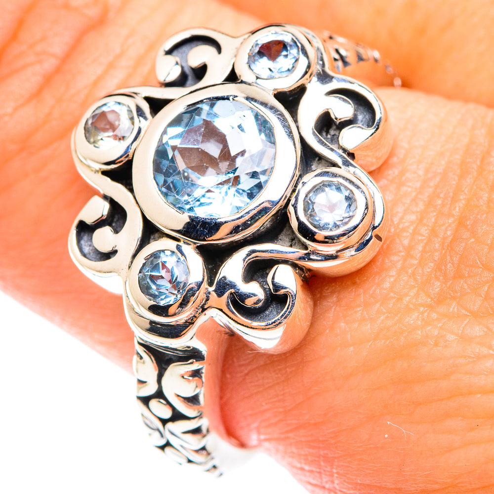 Blue Topaz Rings handcrafted by Anasilvercos - RING75301