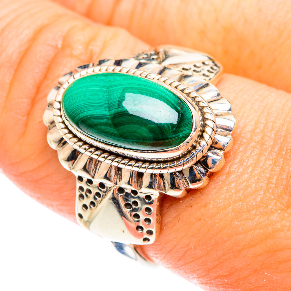 Malachite Rings handcrafted by Anasilvercos - RING75307