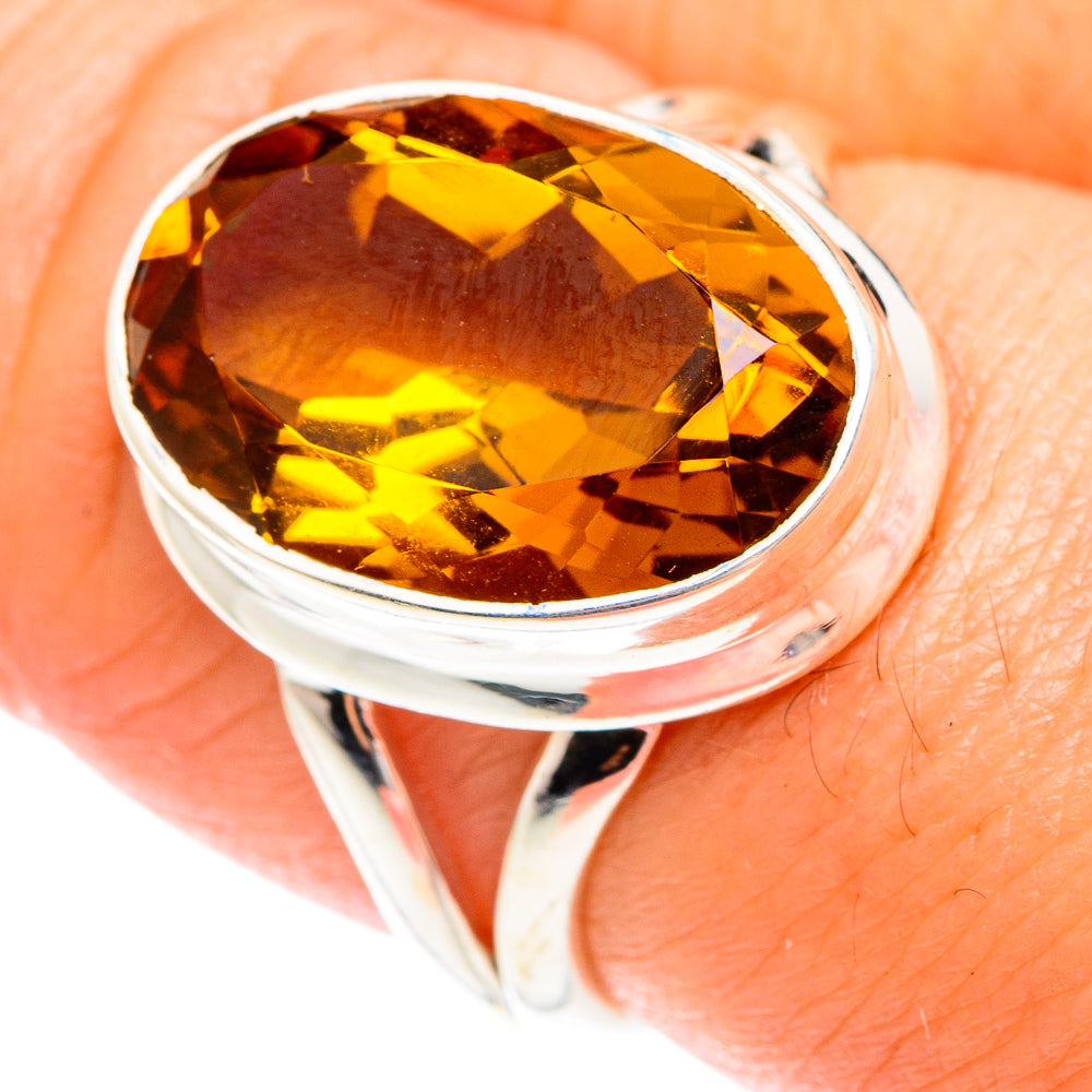 Mandarin Citrine Rings handcrafted by Anasilvercos - RING75309
