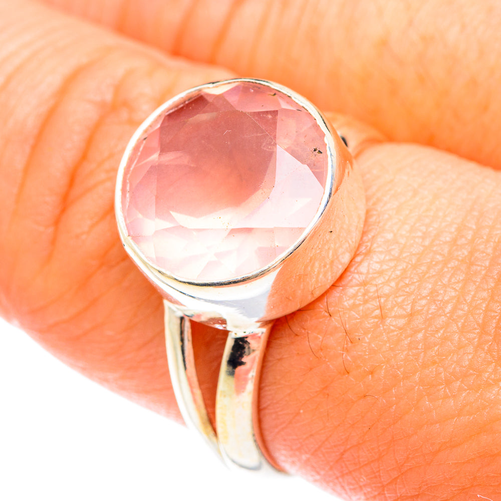 Rose Quartz Rings handcrafted by Anasilvercos - RING75312
