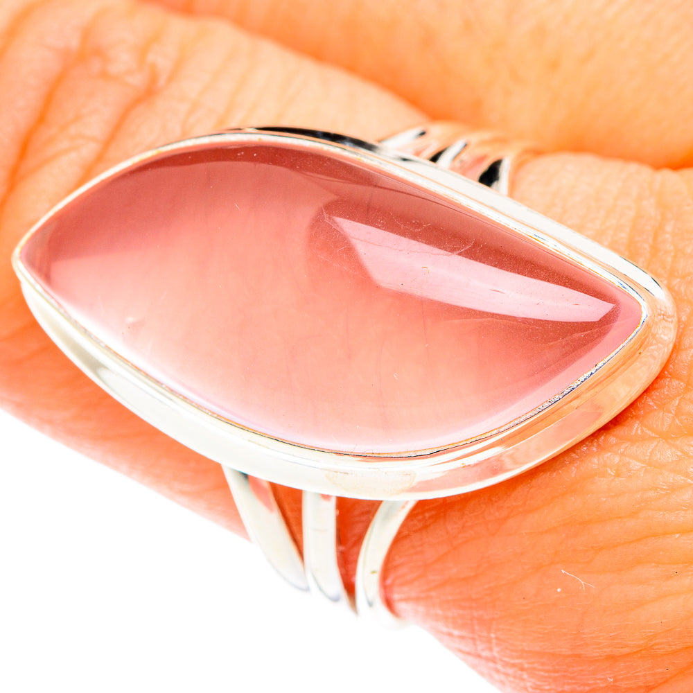Rose Quartz Rings handcrafted by Anasilvercos - RING75314