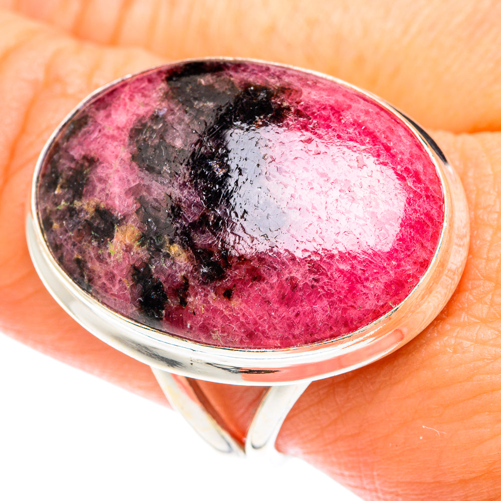 Rhodonite Rings handcrafted by Anasilvercos - RING75316