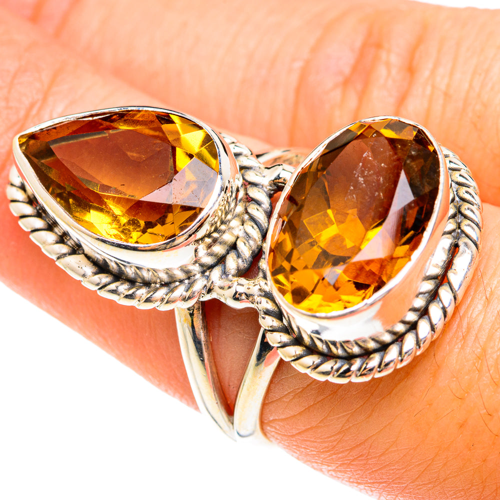 Mandarin Citrine Rings handcrafted by Anasilvercos - RING75332
