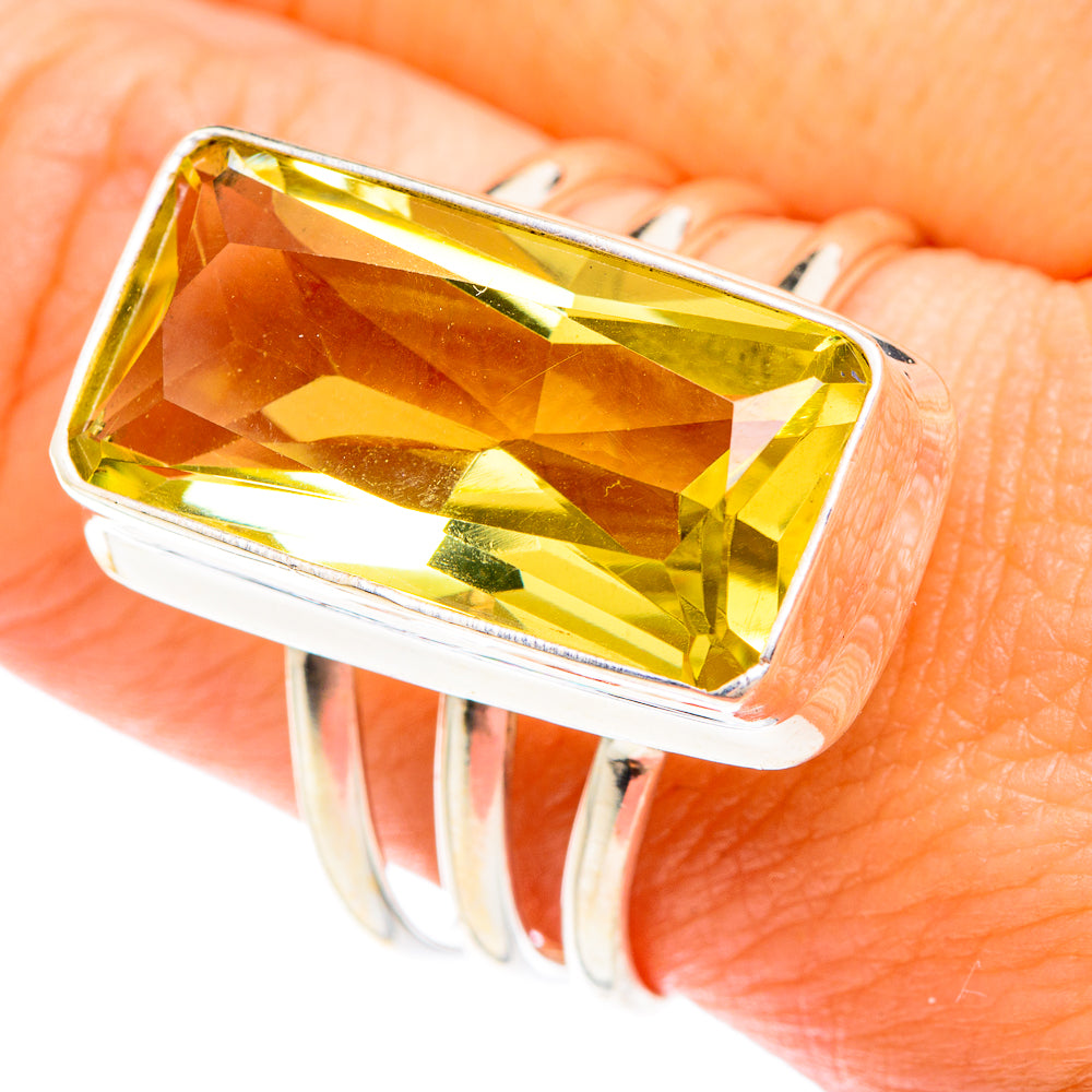 Lemon Quartz Rings handcrafted by Anasilvercos - RING75342