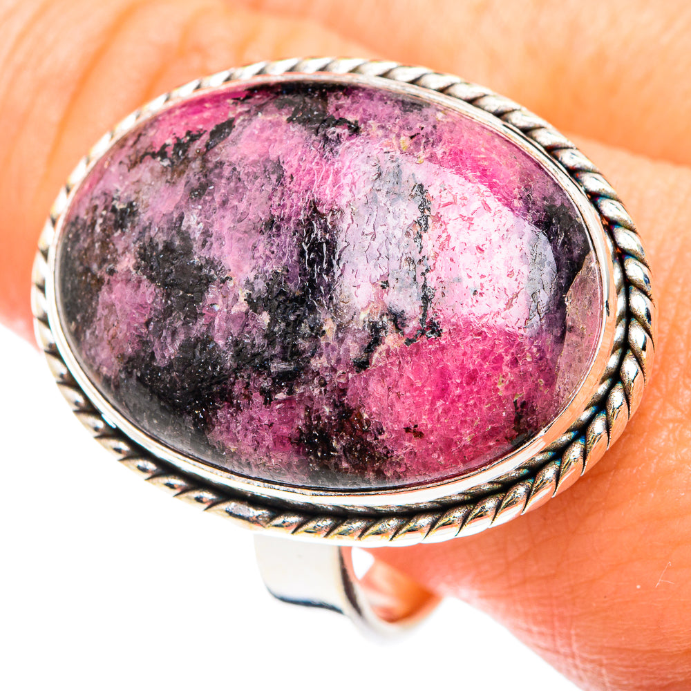 Rhodonite Rings handcrafted by Anasilvercos - RING75352