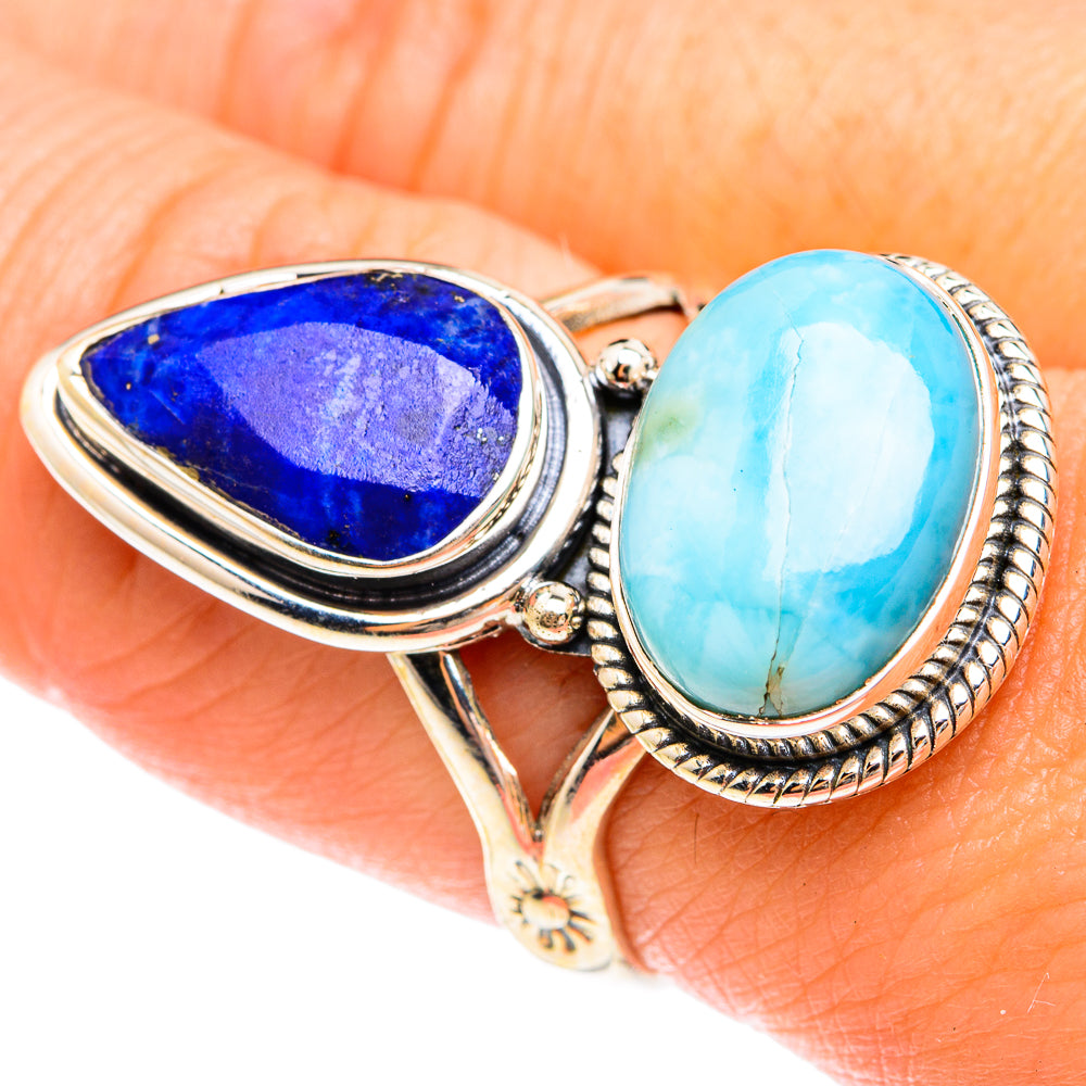 Larimar Rings handcrafted by Anasilvercos - RING75358