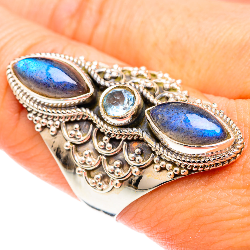 Labradorite Rings handcrafted by Anasilvercos - RING75359
