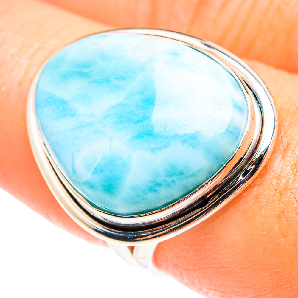 Larimar Rings handcrafted by Anasilvercos - RING75362