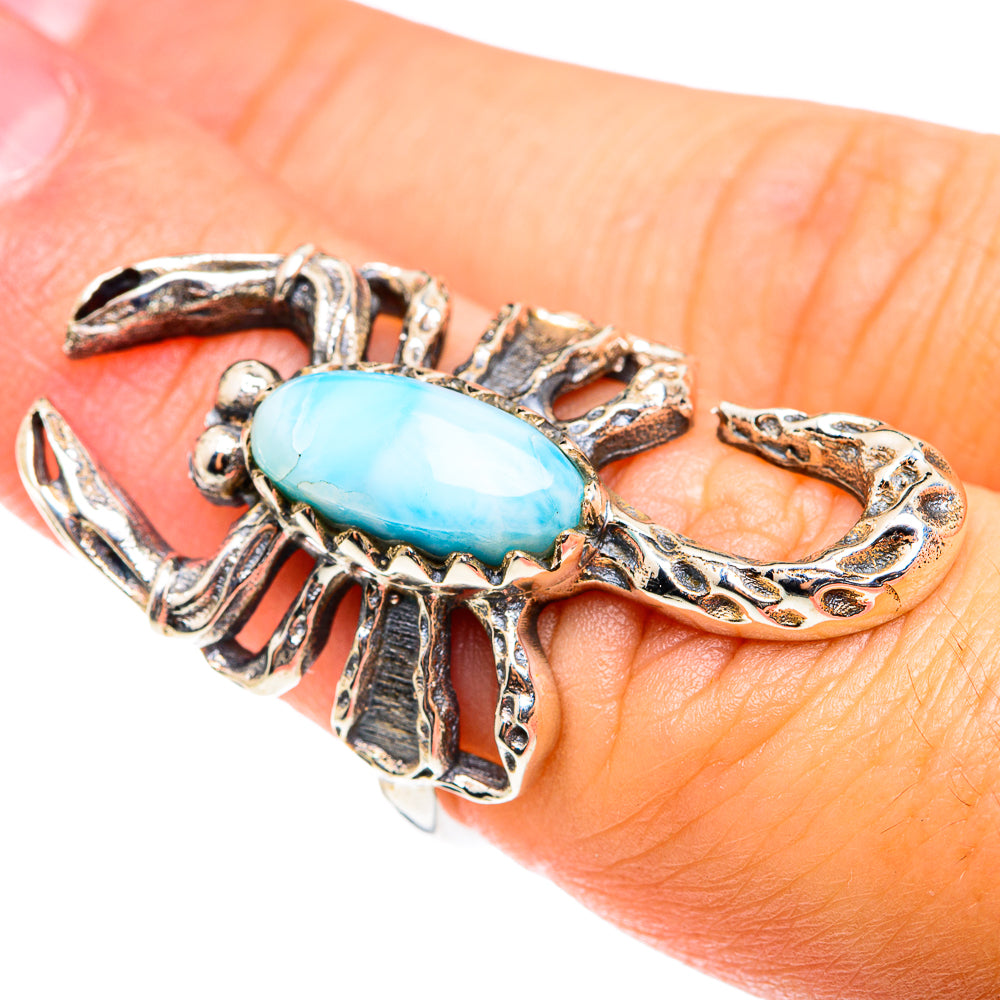 Larimar Rings handcrafted by Anasilvercos - RING75366