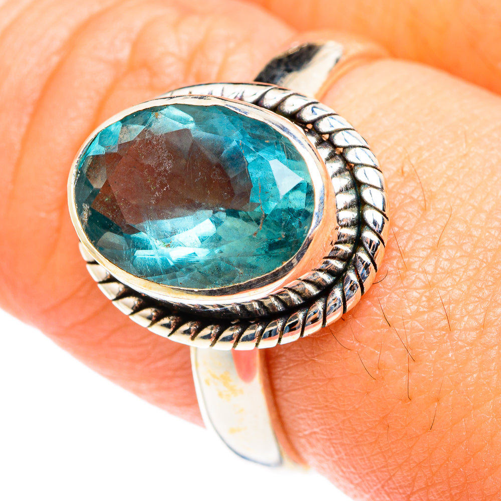 Blue Fluorite Rings handcrafted by Anasilvercos - RING75368