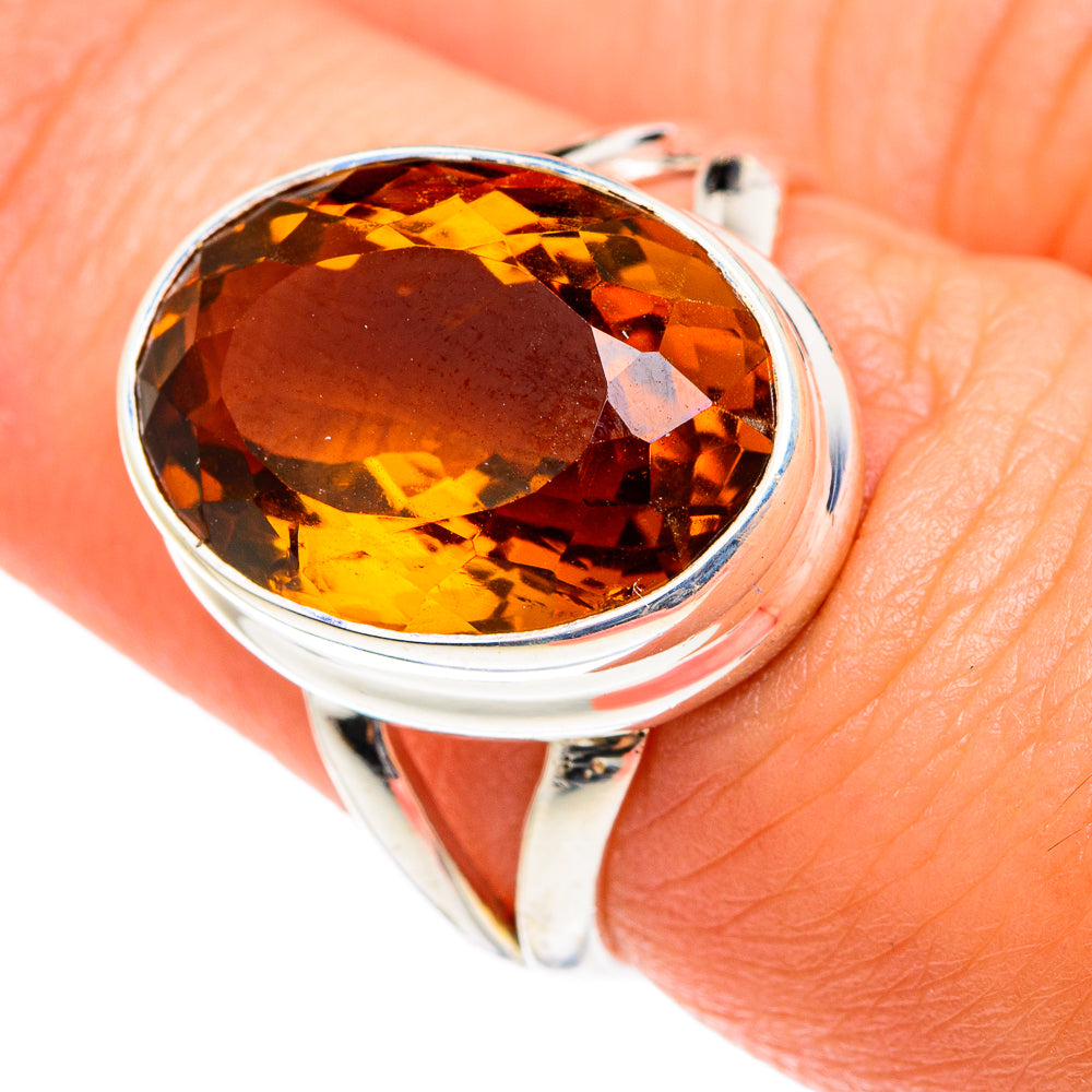 Mandarin Citrine Rings handcrafted by Anasilvercos - RING75409