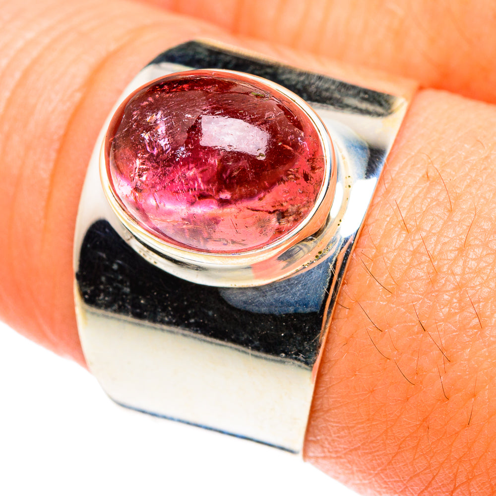 Pink Tourmaline Rings handcrafted by Anasilvercos - RING75414