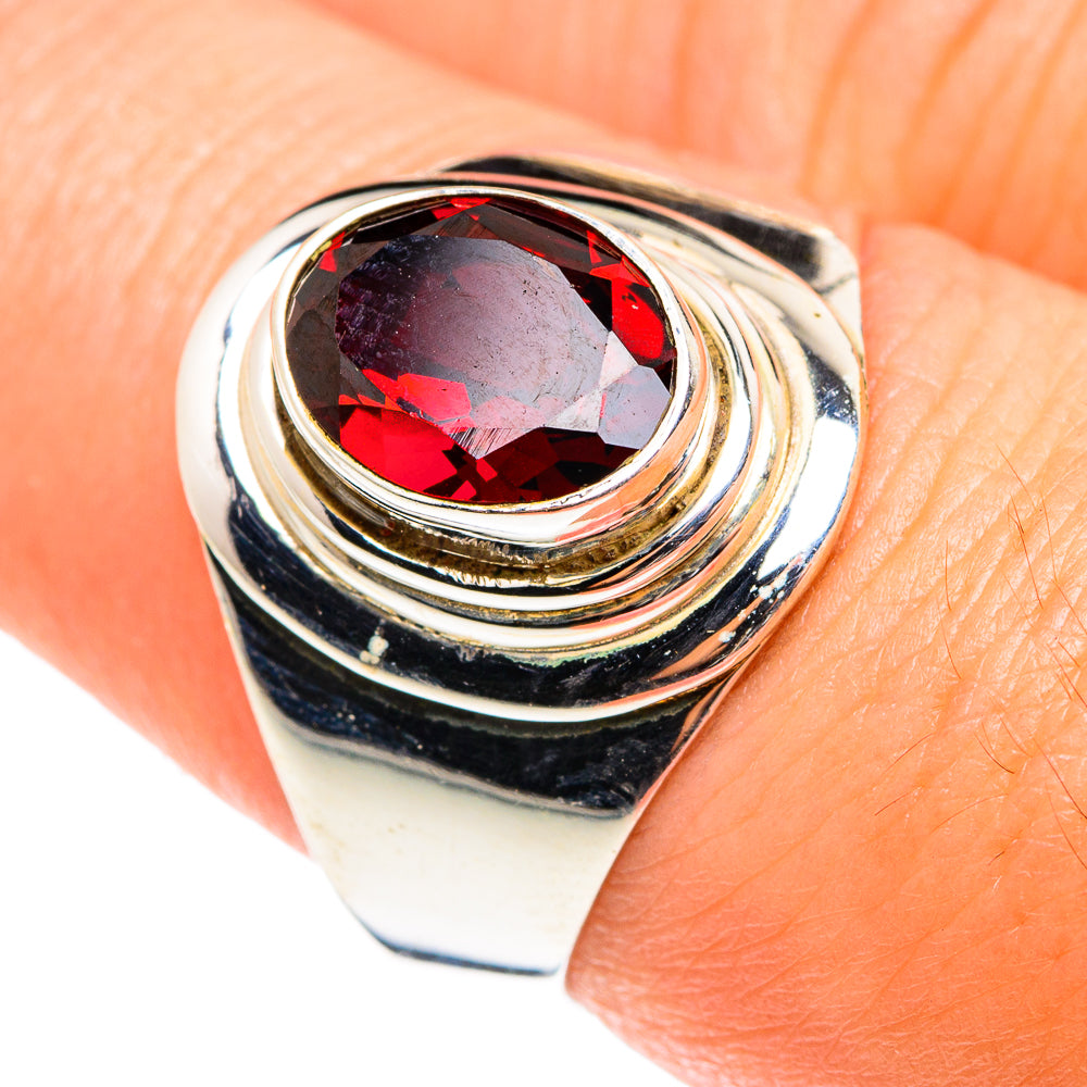 Garnet Rings handcrafted by Anasilvercos - RING75417