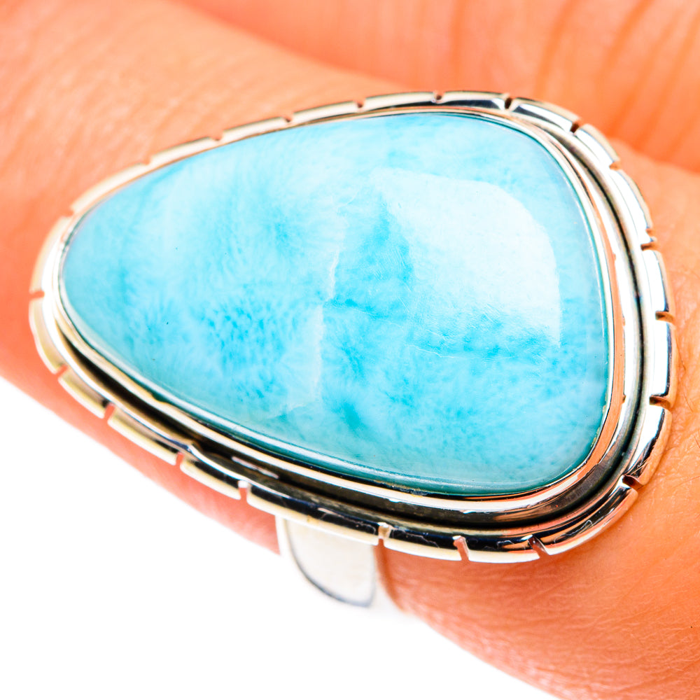 Larimar Rings handcrafted by Anasilvercos - RING75437
